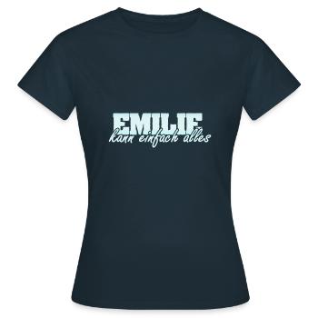 Emilie - T-shirt Femme - marine - Devant - AI Model Female 172 dark (172cm)