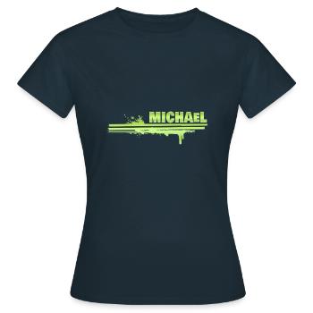 Michael - Frauen T-Shirt - Navy - Vorne - AI Model Female 172 dark (172cm)