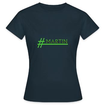Martin - Women's T-Shirt - navy - Front - AI Model Female 172 dark (172cm)