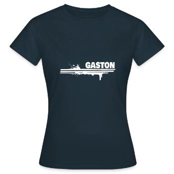 Farbklecks Gaston - Frauen T-Shirt - Navy - Vorne - AI Model Female 172 dark (172cm)