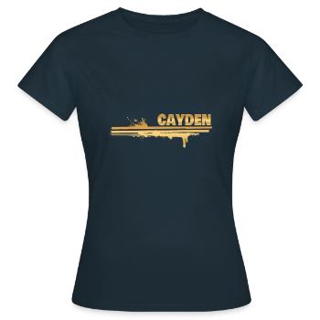 Cayden as a splash of colour - Women's T-Shirt - navy - Front - AI Model Female 172 dark (172cm)
