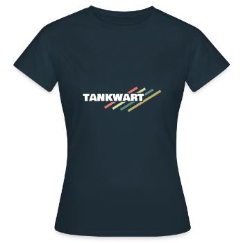 Arbeitsplatz Tankwart - Frauen T-Shirt - Navy - Vorne - AI Model Female 172 dark (172cm)