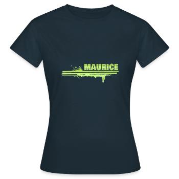 Farbklecks Maurice - Frauen T-Shirt - Navy - Vorne - AI Model Female 172 dark (172cm)