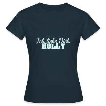 Holly - Women's T-Shirt - navy - Front - AI Model Female 172 dark (172cm)