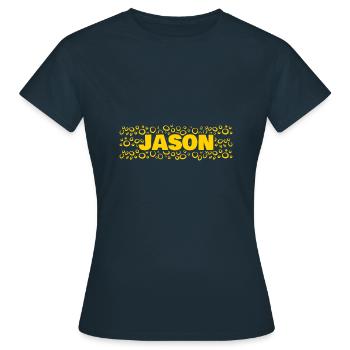 Vorname Jason - Frauen T-Shirt - Navy - Vorne - AI Model Female 172 dark (172cm)