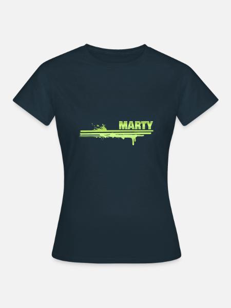 Marty als Farbklecks - Frauen T-Shirt - Navy