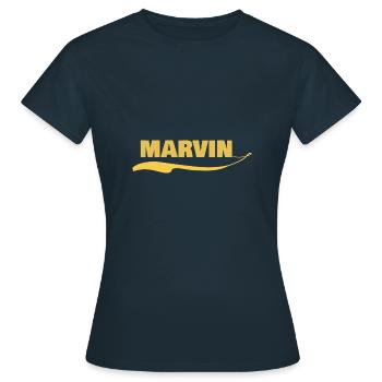 Gift for marvin - Women's T-Shirt - navy - Front - AI Model Female 172 dark (172cm)