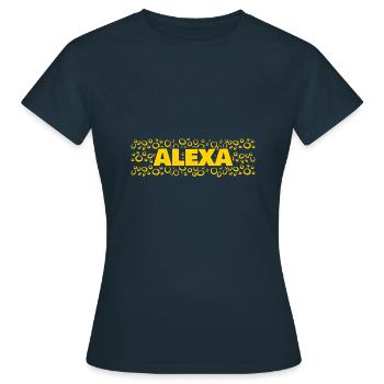 Vorname Alexa - Frauen T-Shirt - Navy - Vorne - AI Model Female 172 dark (172cm)