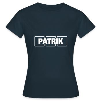 Nom Patrik - T-shirt Femme - marine - Devant - AI Model Female 172 dark (172cm)