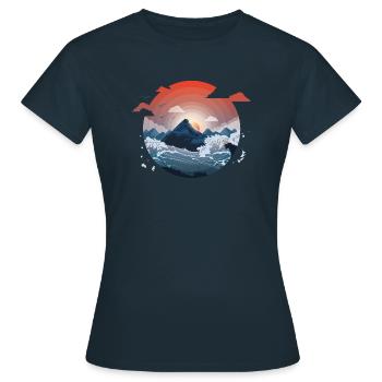 Surrounded by the storm - Women's T-Shirt - navy - Front - AI Model Female 172 dark (172cm)