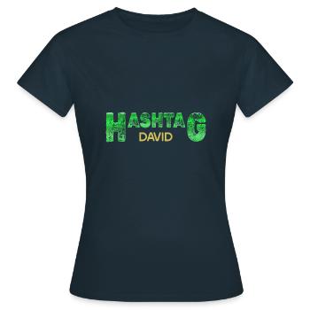 David - Frauen T-Shirt - Navy - Vorne - AI Model Female 172 dark (172cm)