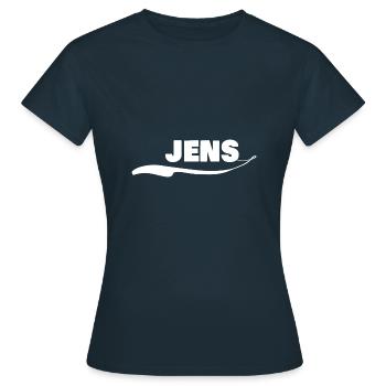Jens as a first name - Women's T-Shirt - navy - Front - AI Model Female 172 dark (172cm)