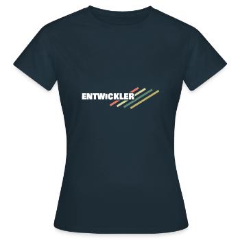 Arbeitsplatz Entwickler - Frauen T-Shirt - Navy - Vorne - AI Model Female 172 dark (172cm)