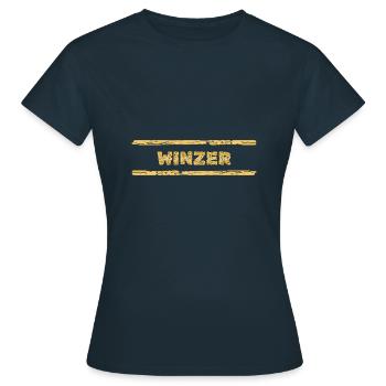 Winemaking as a profession - Women's T-Shirt - navy - Front - AI Model Female 172 dark (172cm)