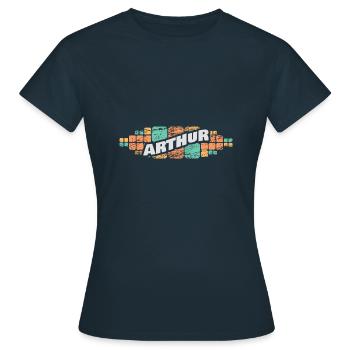 Arthur - Frauen T-Shirt - Navy - Vorne - AI Model Female 172 dark (172cm)