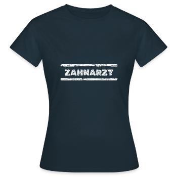 Profession : Dentiste - T-shirt Femme - marine - Devant - AI Model Female 172 dark (172cm)