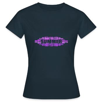 Summer - Frauen T-Shirt - Navy - Vorne - AI Model Female 172 dark (172cm)