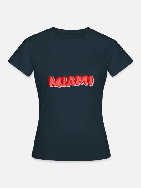 Urlaub Miami - Frauen T-Shirt - Navy