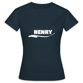 Henry - Frauen T-Shirt - Navy - Vorne - AI Model Female 172 dark (172cm)