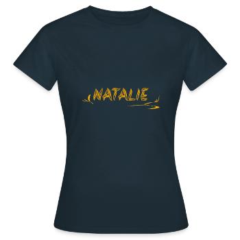 Idée cadeau pour Natalie Natalie Prénom - T-shirt Femme - marine - Devant - AI Model Female 172 dark (172cm)