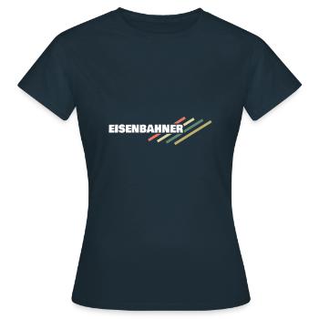 Arbeitsplatz Eisenbahner - Frauen T-Shirt - Navy - Vorne - AI Model Female 172 dark (172cm)