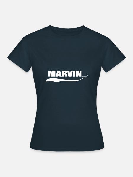 marvin als Vorname - Frauen T-Shirt - Navy