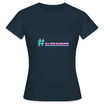 Geschenk für Alexander - Frauen T-Shirt - Navy - Vorne - AI Model Female 172 dark (172cm)