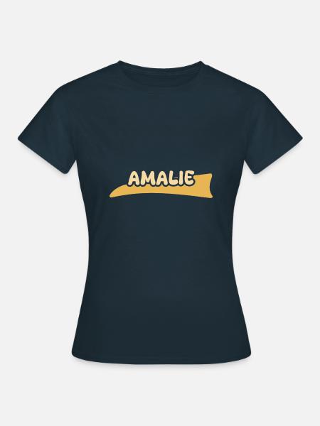 Vorname Amalie - Frauen T-Shirt - Navy