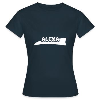 Geschenk für Alexa - Frauen T-Shirt - Navy - Vorne - AI Model Female 172 dark (172cm)
