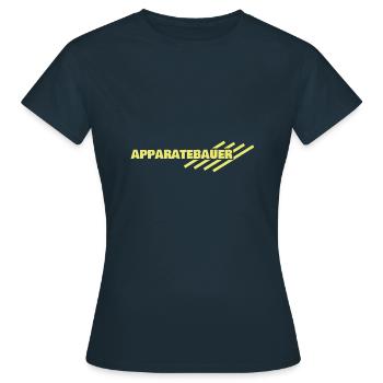 Arbeitsplatz Apparatebauer - Frauen T-Shirt - Navy - Vorne - AI Model Female 172 dark (172cm)