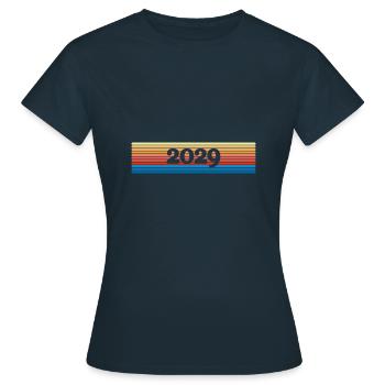 Year 2029 - Women's T-Shirt - navy - Front - AI Model Female 172 dark (172cm)