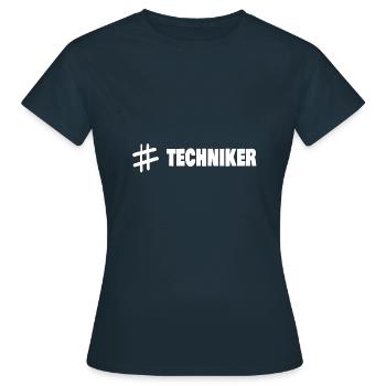 Technician - Women's T-Shirt - navy - Front - AI Model Female 172 dark (172cm)