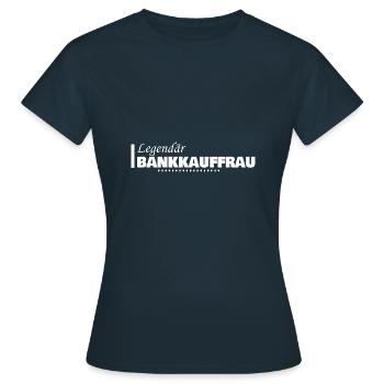 Employé de banque - T-shirt Femme - marine - Devant - AI Model Female 172 dark (172cm)