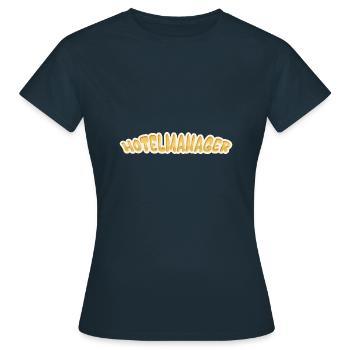 Job Hotel Manager - Women's T-Shirt - navy - Front - AI Model Female 172 dark (172cm)