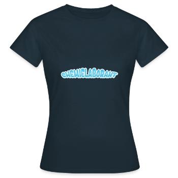 Assistant de laboratoire chimique en tant qu’assistant de laboratoire chimique - T-shirt Femme - marine - Devant - AI Model Female 172 dark (172cm)