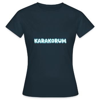 Karakoram as a trekking - Women's T-Shirt - navy - Front - AI Model Female 172 dark (172cm)