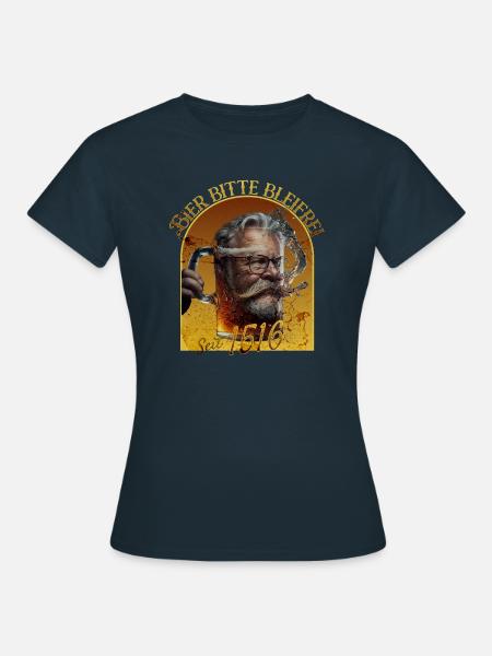 Bier bitte bleifrei - Frauen T-Shirt - Navy