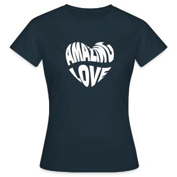 L’amour est incroyable - T-shirt Femme - marine - Devant - AI Model Female 172 dark (172cm)