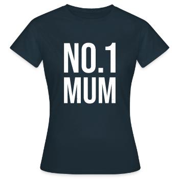 Number 1 Mum - Women's T-Shirt - navy - Front - AI Model Female 172 dark (172cm)