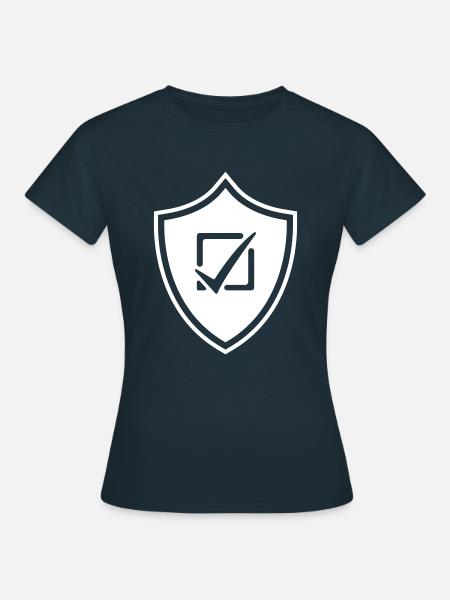 Häkchen Wählen Wappen - Frauen T-Shirt - Navy
