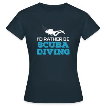 Je serais plutôt plongée sous-marine - T-shirt Femme - marine - Devant - AI Model Female 172 dark (172cm)