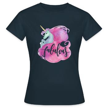 Licorne Fabuleux / Fantastique - T-shirt Femme - marine - Devant - AI Model Female 172 dark (172cm)
