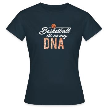 Le basket est dans mon ADN - T-shirt Femme - marine - Devant - AI Model Female 172 dark (172cm)