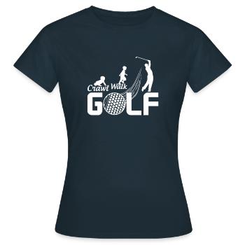 Crawl Walk Golf - T-shirt Femme - marine - Devant - AI Model Female 172 dark (172cm)