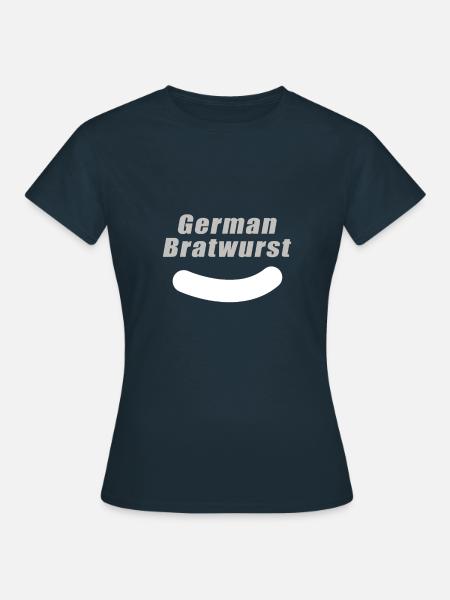 Deutsch Bratwurst - Frauen T-Shirt - Navy