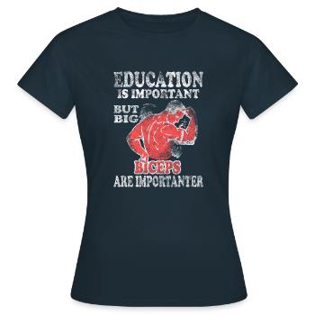 biceps - T-shirt Femme - marine - Devant - AI Model Female 172 dark (172cm)