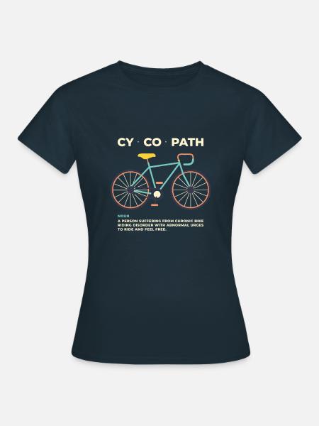 Cadeau de roue de vélo de vélo de vélo de route drôle - T-shirt Femme - marine