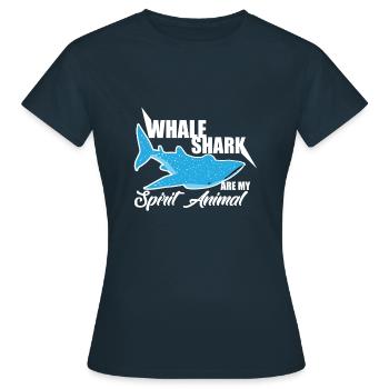 Whale Shark - T-shirt Femme - marine - Devant - AI Model Female 172 dark (172cm)
