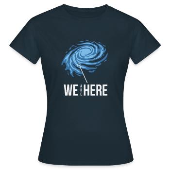 Voie Lactée Voie Lactée Cosmos Galaxy Localisation - T-shirt Femme - marine - Devant - AI Model Female 172 dark (172cm)