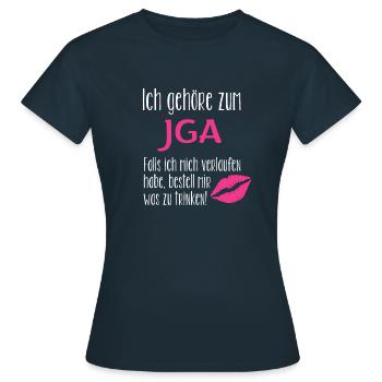 ich gehöre zum jga - Frauen T-Shirt - Navy - Vorne - AI Model Female 172 dark (172cm)